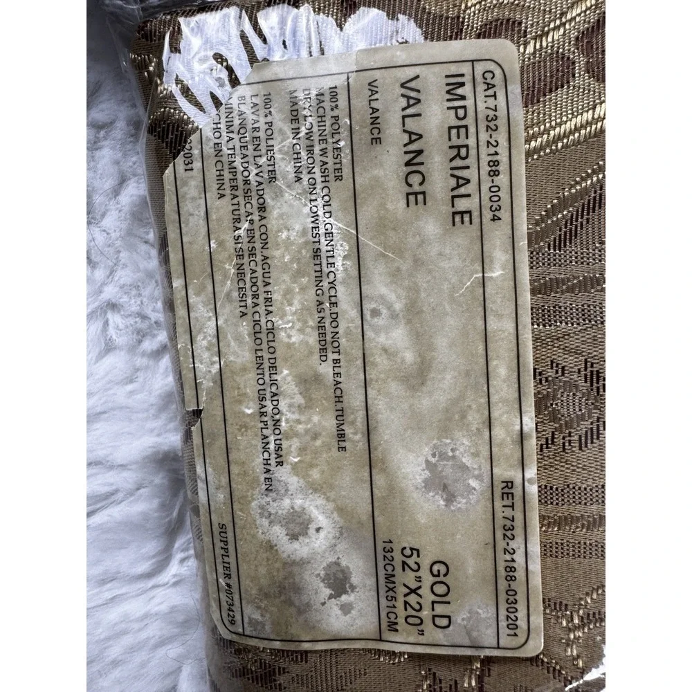 New JC Penney Gold Imperial Valance 52